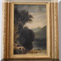A03. Unsigned pastoral oil painting on canvas.18"h x 12"w 